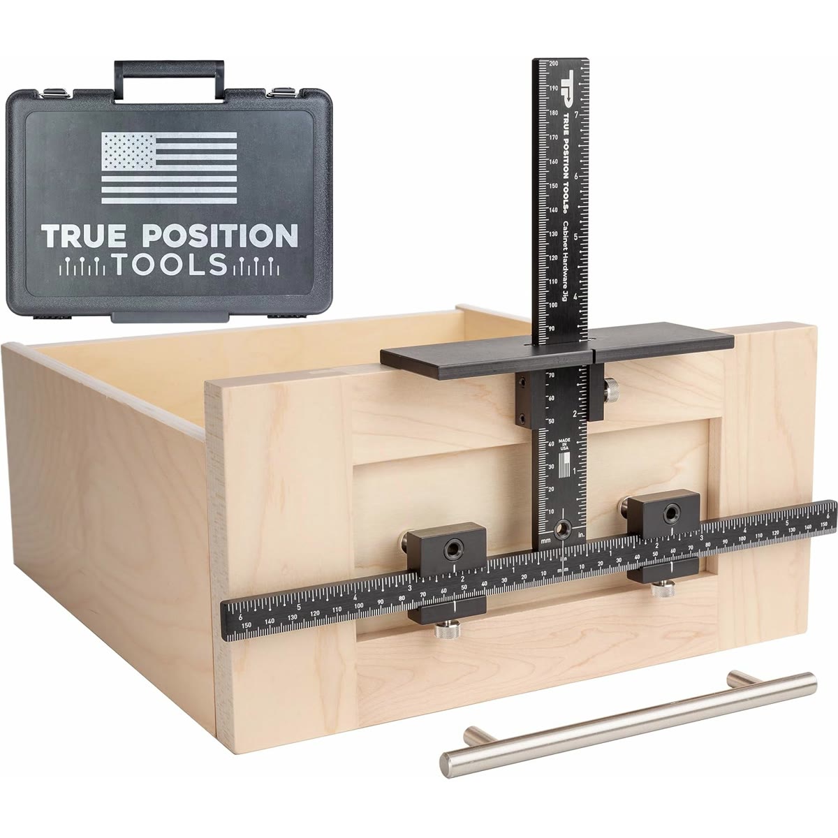 The Original Cabinet Hardware Jig - Made in USA - Most Accurate Tool for Knobs and Pulls - Hand Calibrated by True Posit